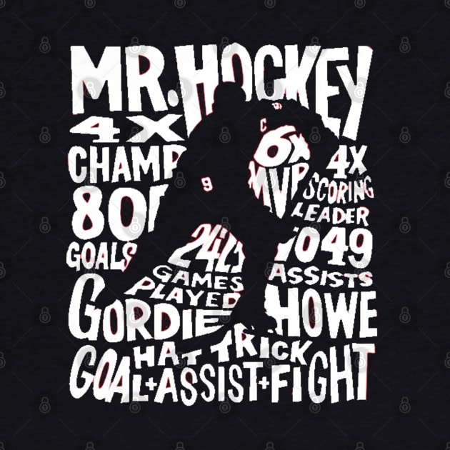 Gordie Howe Word Art by stevenmsparks